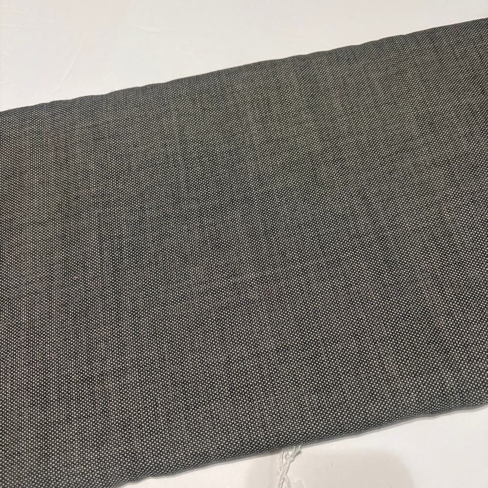 Black Gray Wool Poly Blend Suiting Fabric 2.25 Yards 60" Wide Textured